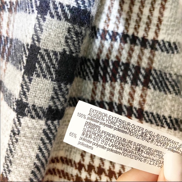 NEW Zara Plaid Check Longline Overshirt Shirt Jacket Shacket Size Small S - Picture 8 of 9